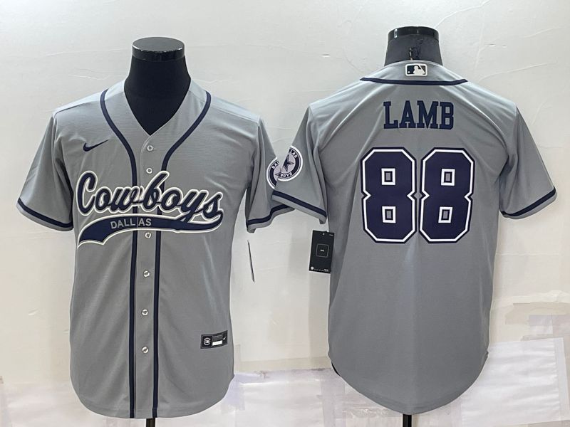 Men Dallas Cowboys #88 Lamb Grey Nike Co branded Jersey